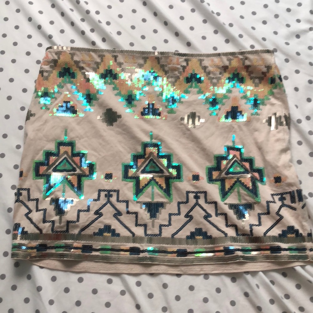 Aztec style sparkle skirt
